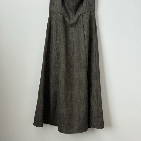 Reformation Stratford Wool Blend Midi Dress in Black Check Size: 4 - Picture 6 of 13